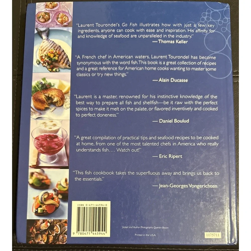 Seafood Cookbook Go Fish Laurent Tourondel American‎ Recipes Hardcover